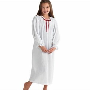 American Girl Josefina's Night Shift for Girls White Nightgown with Red Trim L